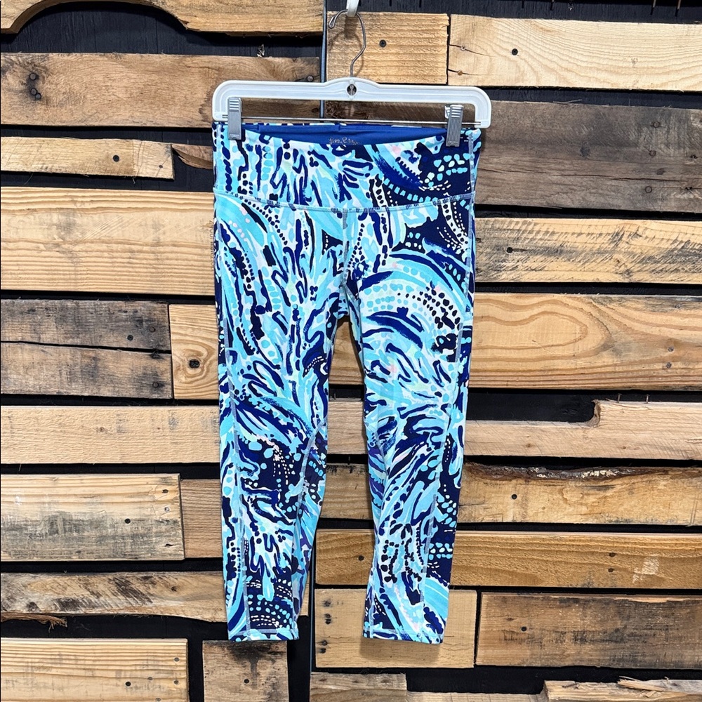 Lilly Pulitzer‎ Size S ‘Bright Navy Crash the Bash' Luxletic Weekender Leggings